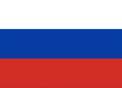 [ai] The national flag of Russia, consisting of three horizontal stripes: a white top stripe, a blue middle stripe, and a red bottom stripe.